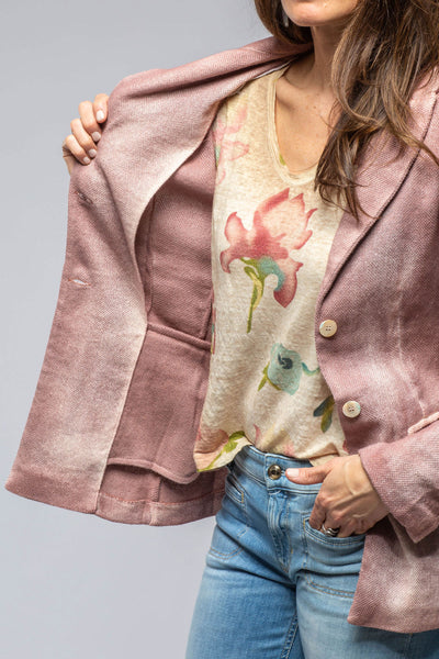 Avant Toi Pami Washed Hand Painted Blazer  In English Rose Ladies - Tailored - Jackets