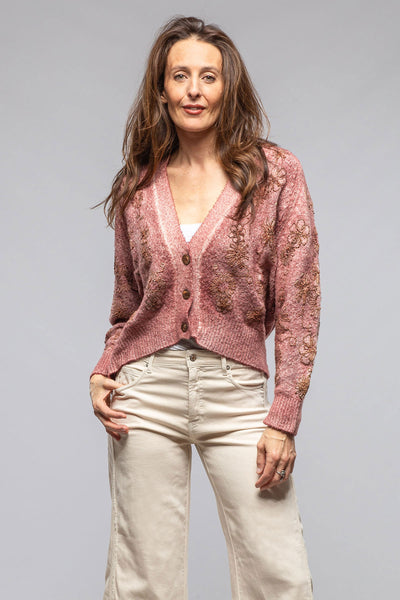 Avant Toi | Rafi Embroidered Cardigan In Agate | Ladies - Sweaters 