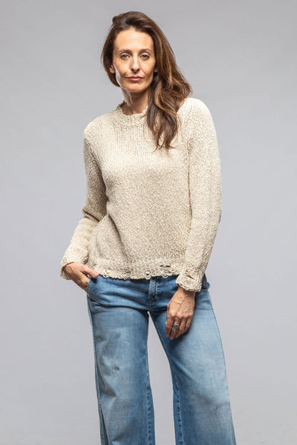 Avant Toi Salty Raw Sweater In Natural Ladies - Sweaters
