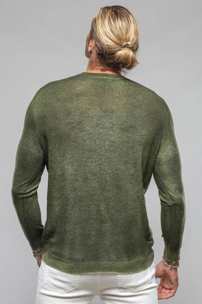 Avant Toi Sundust Cashmere Crew Sweater In Forest Mens - Sweaters