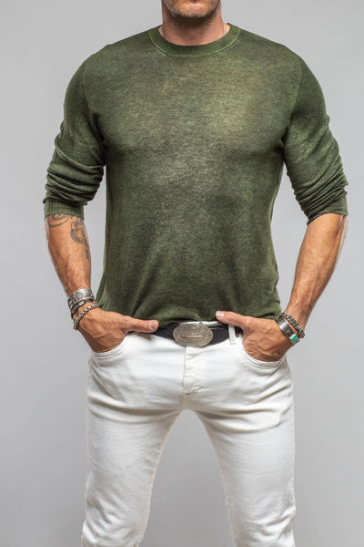 Avant Toi Sundust Cashmere Crew Sweater In Forest Mens - Sweaters