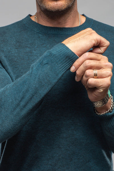 Avant Toi Sundust Cashmere Crew Sweater In Laguna Mens - Sweaters
