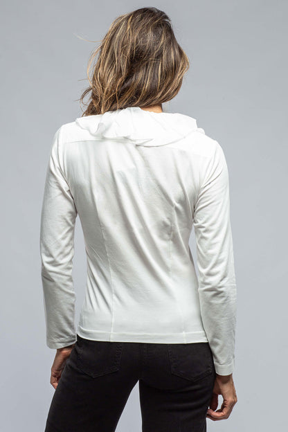 Monica V-Neck Ruffle Front Blouse In Cream | Ladies - Blouses | European Culture