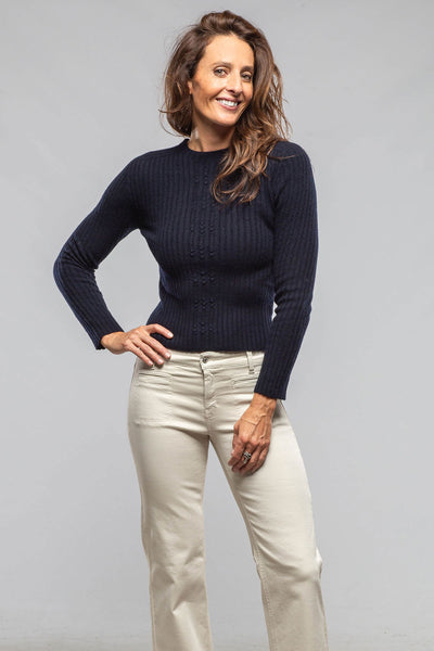 Axel's Country Collection | Kerry L/S Ribbed Top In Notte | Ladies - Tops 