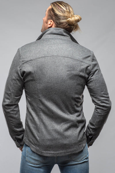 Axel's Florence Collection | Ashford Lux Cashmere Silk Snap Shirt In Grey | Mens - Outerwear - Overshirts 