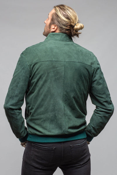 Axel's Florence Collection Barnes Suede Baseball Jacket Samples - Mens - Outerwear - Leather