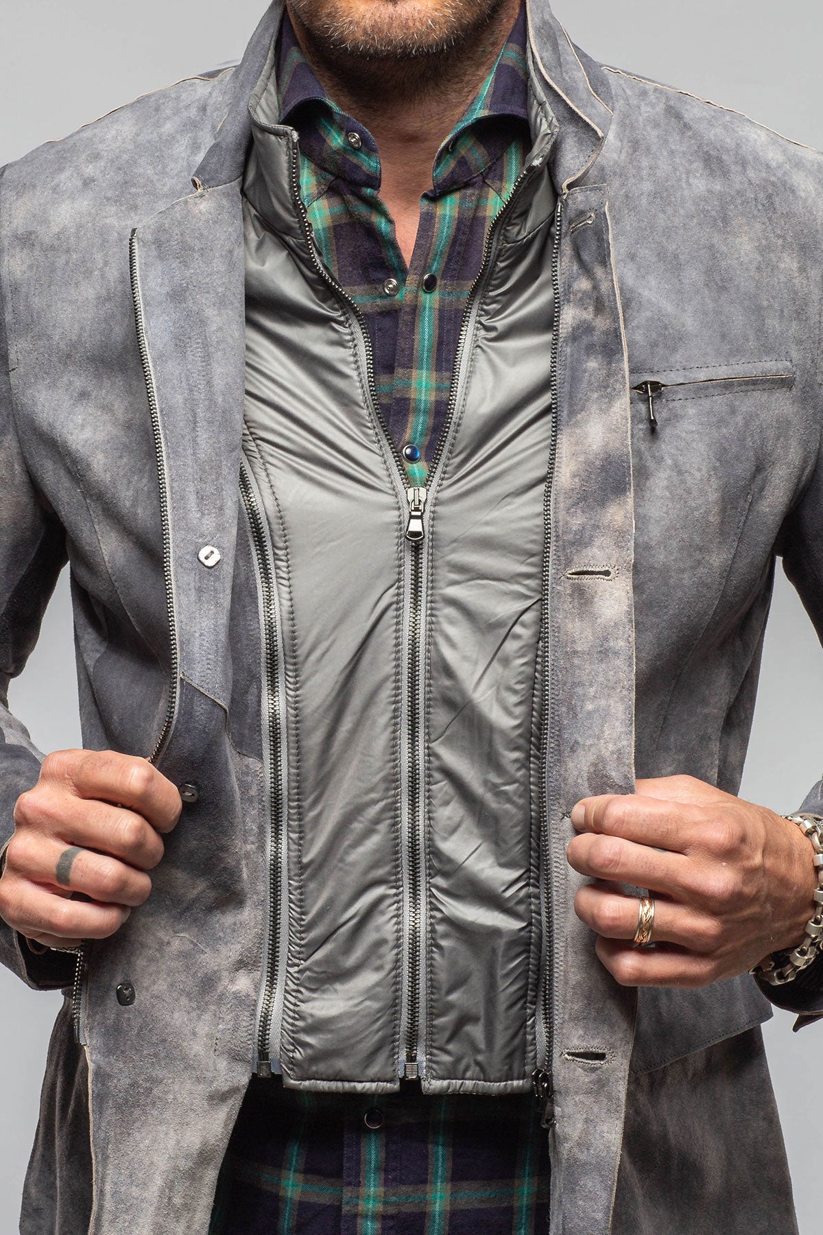 Axel's Florence Collection Belton Suede Coat Samples - Mens - Outerwear - Cloth