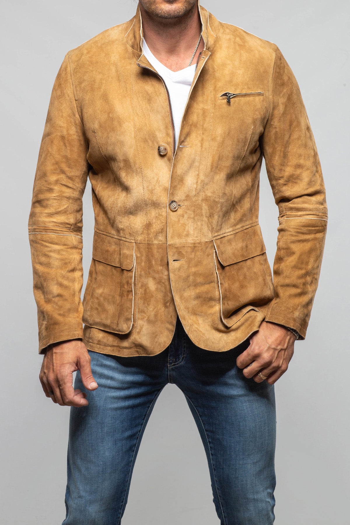Axel's Florence Collection Belton Suede Coat Samples - Mens - Outerwear - Leather
