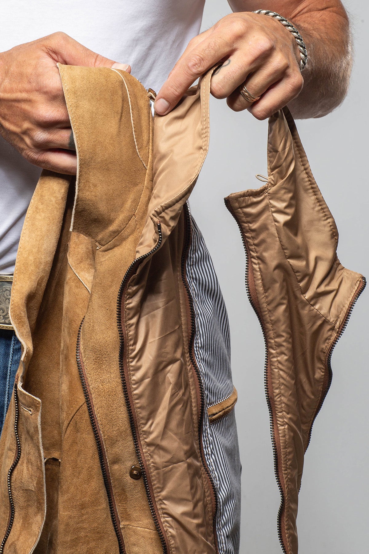 Axel's Florence Collection Belton Suede Coat Samples - Mens - Outerwear - Leather