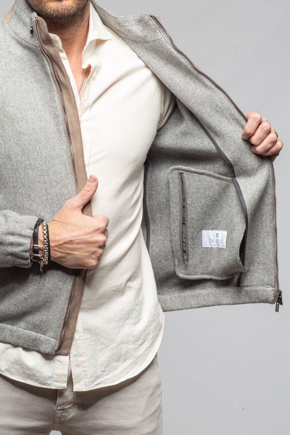 Axel's Florence Collection Bernal Virgin Wool Shirt Jacket Samples - Mens - Outerwear - Leather