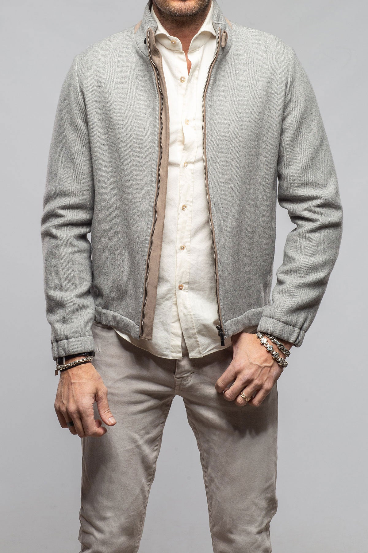 Axel's Florence Collection Bernal Virgin Wool Shirt Jacket Samples - Mens - Outerwear - Leather