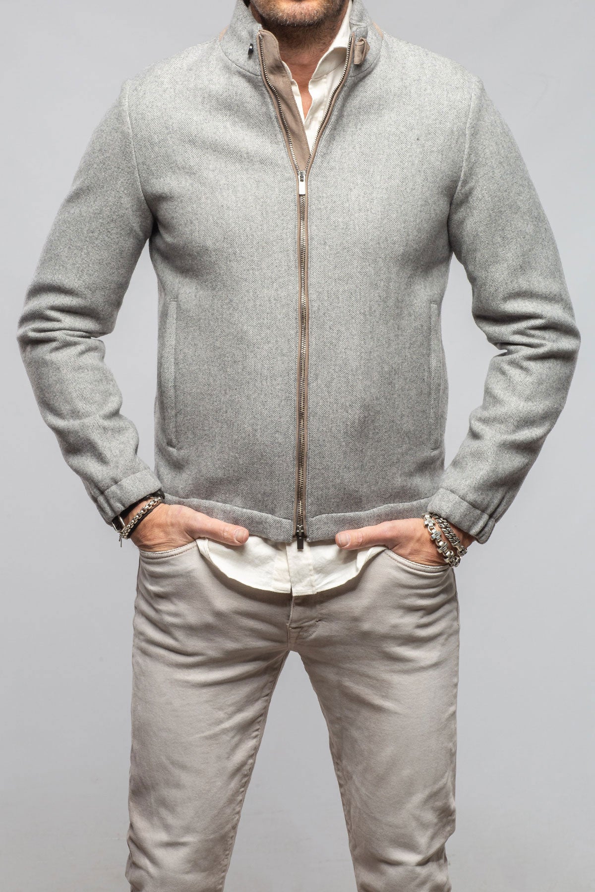 Axel's Florence Collection Bernal Virgin Wool Shirt Jacket Samples - Mens - Outerwear - Leather