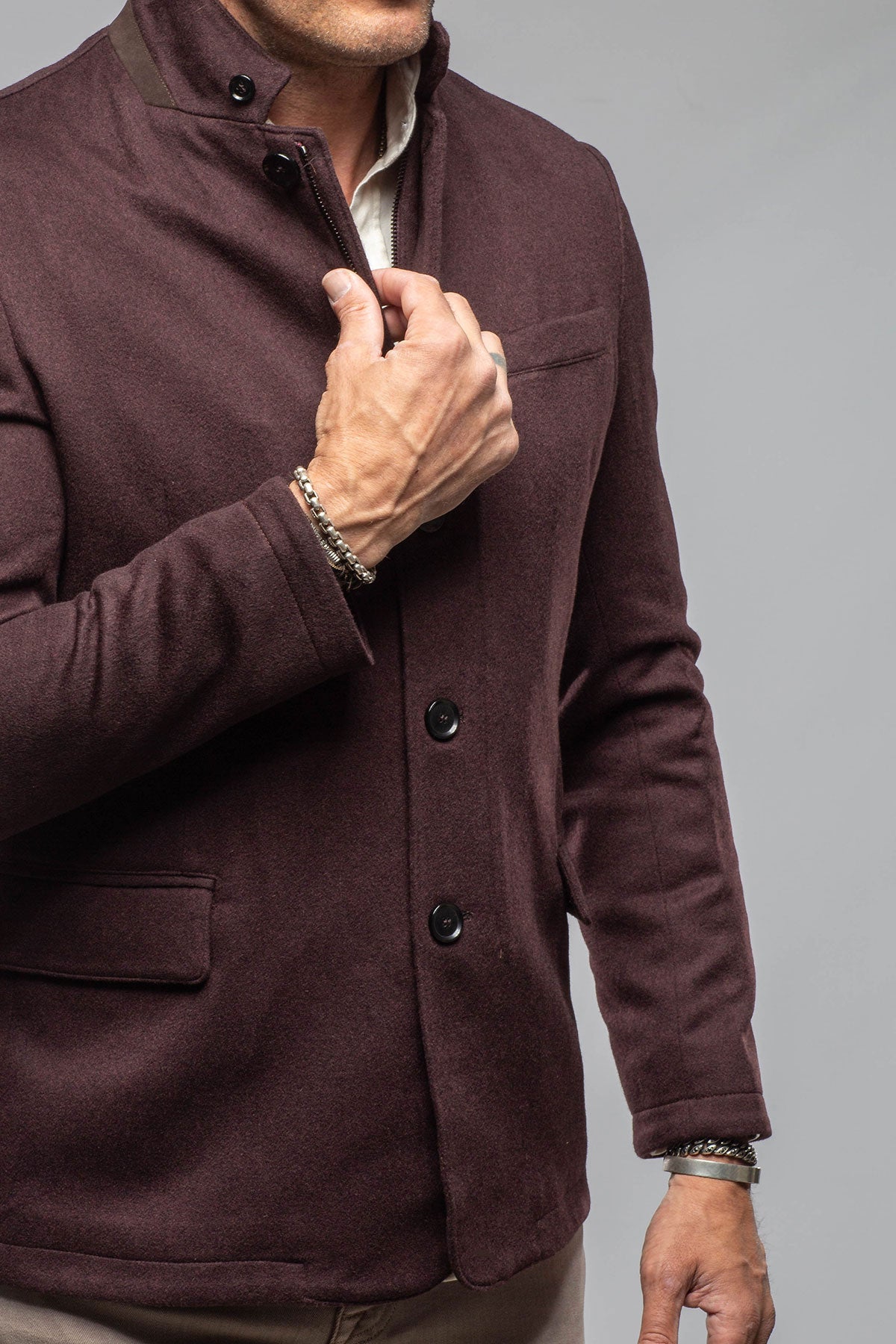 Bridgerton Cashmere Gentleman Jacket In Burgundy | Mens - Outerwear - Cloth | Axel's Florence Collection