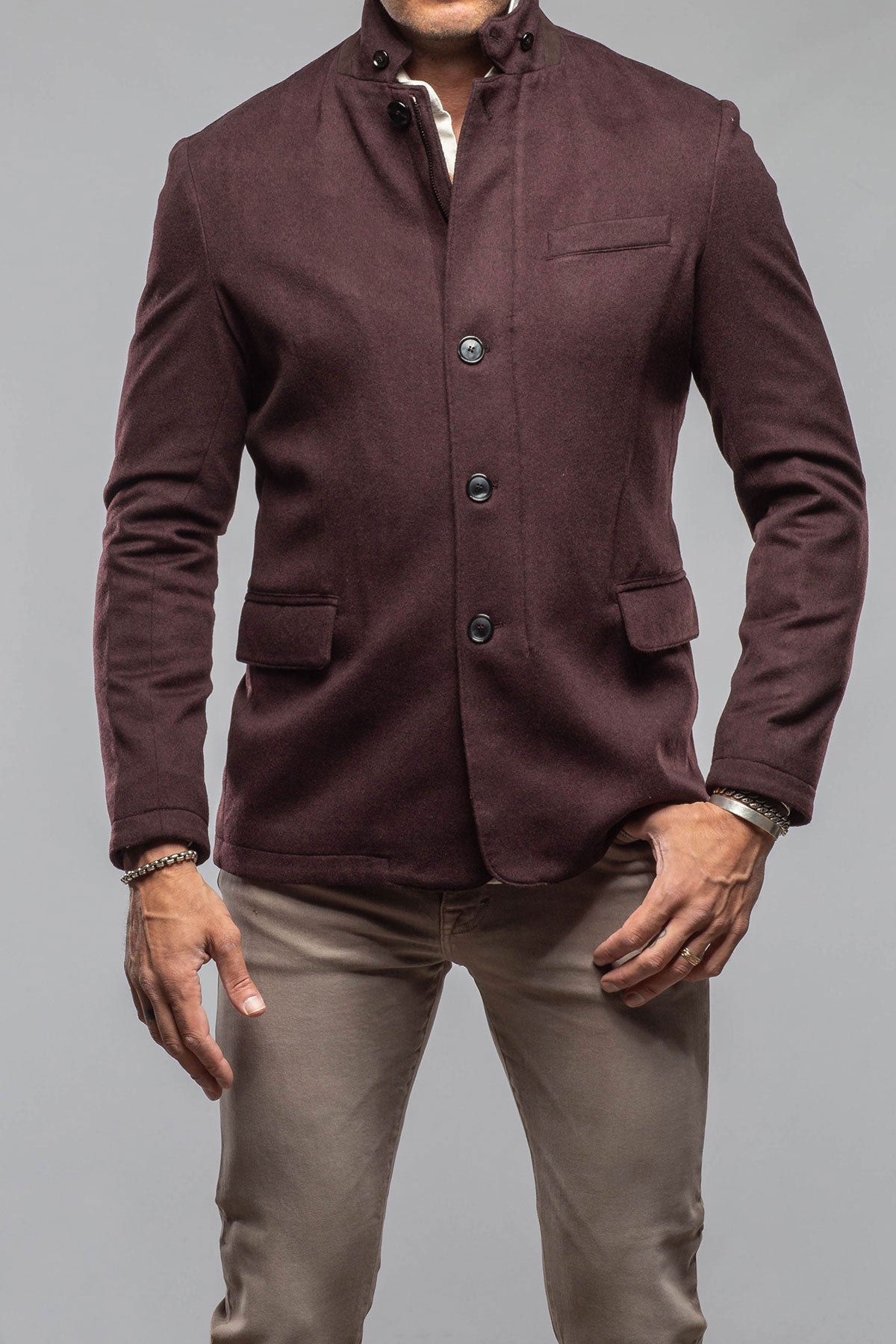 Bridgerton Cashmere Gentleman Jacket In Burgundy | Mens - Outerwear - Cloth | Axel's Florence Collection