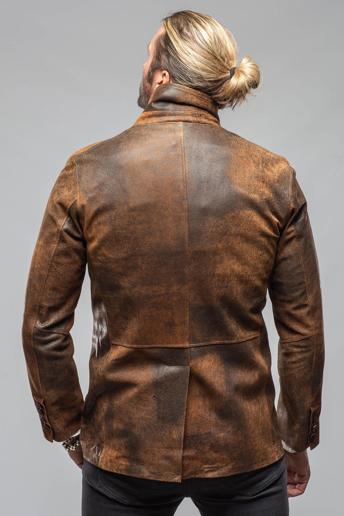 Butch Cassidy Blazer In Brown Elk | Mens - Outerwear - Leather | Axel's Florence Collection