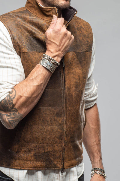 Axel's Florence Collection Butch Cassidy Vest In Brown Elk Mens - Outerwear - Leather