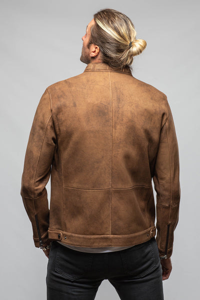 Axel's Florence Collection Cape South African Goat Suede Moto Jacket Samples - Mens - Outerwear - Leather