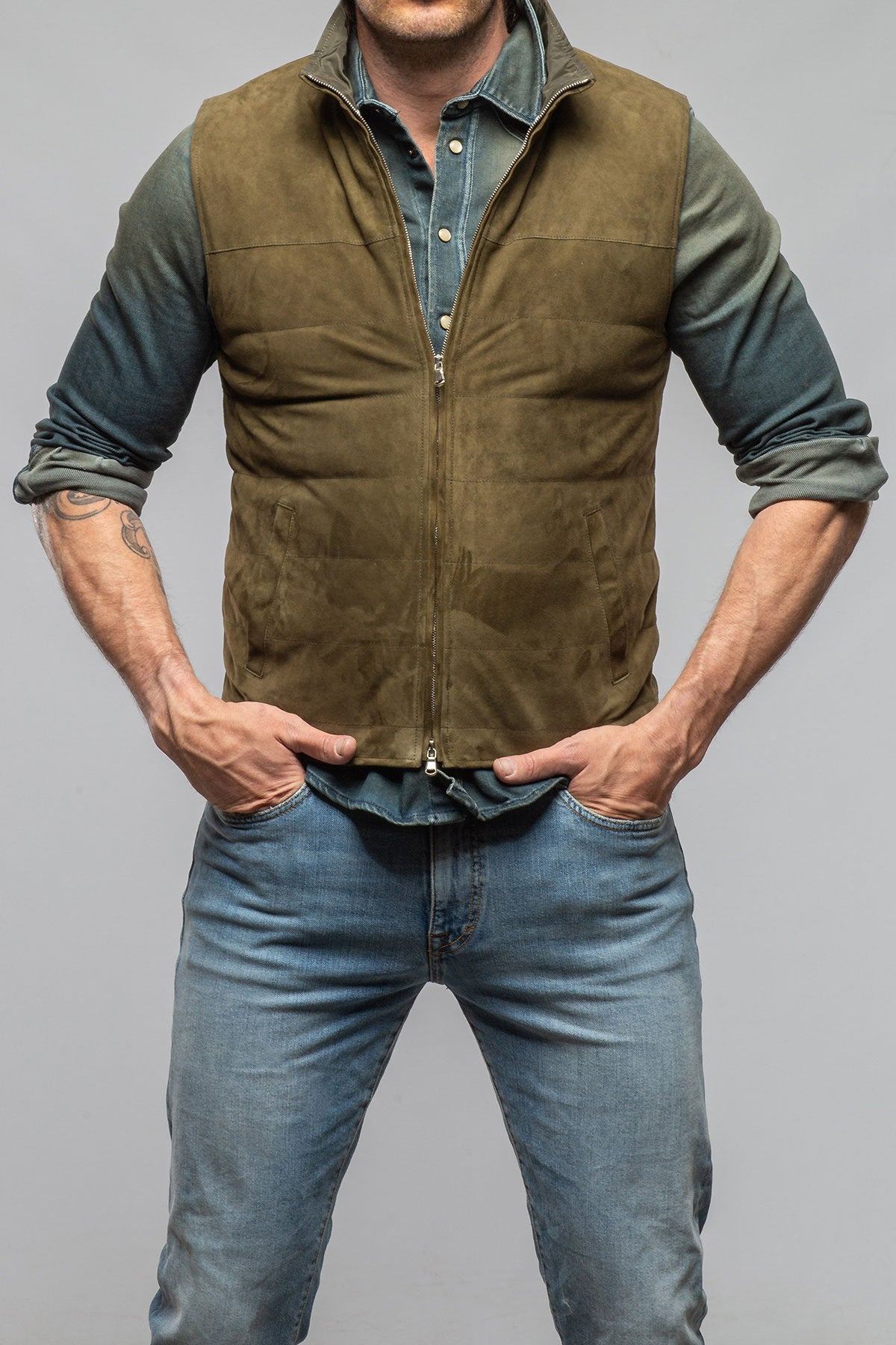 Axel's Florence Collection Cape Vest Samples - Mens - Outerwear - Leather
