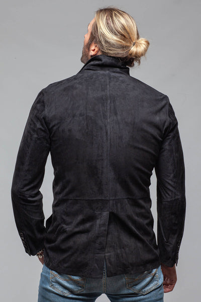 Axel's Florence Collection Cassidy Suede Blazer In Oltremare Mens - Outerwear - Leather