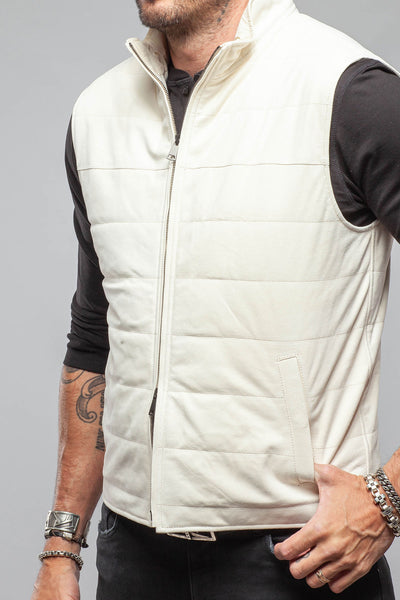 Axel's Florence Collection Cassidy Suede Vest In Panna Mens - Outerwear - Leather