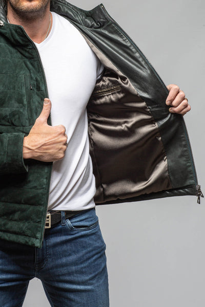 Axel's Florence Collection Cheyenne Suede Puffer Jacket Samples - Mens - Outerwear - Leather