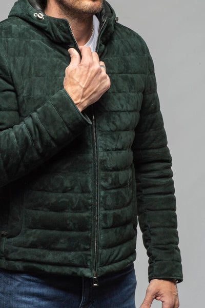 Axel's Florence Collection Cheyenne Suede Puffer Jacket Samples - Mens - Outerwear - Leather