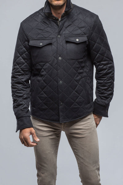 Axel's Florence Collection Cilindro Cashmere Quilted In Navy Mens - Outerwear - Cloth