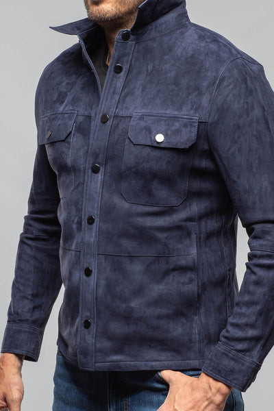 Axel's Florence Collection Cody Snap Suede Overshirt Samples - Mens - Outerwear - Cloth