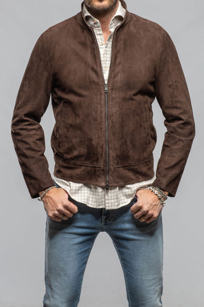 Luca Suede Bomber | Samples - Mens - Outerwear - Leather | Axel's Florence Collection