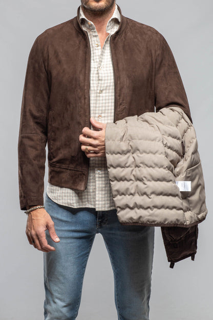 Luca Suede Bomber | Samples - Mens - Outerwear - Leather | Axel's Florence Collection