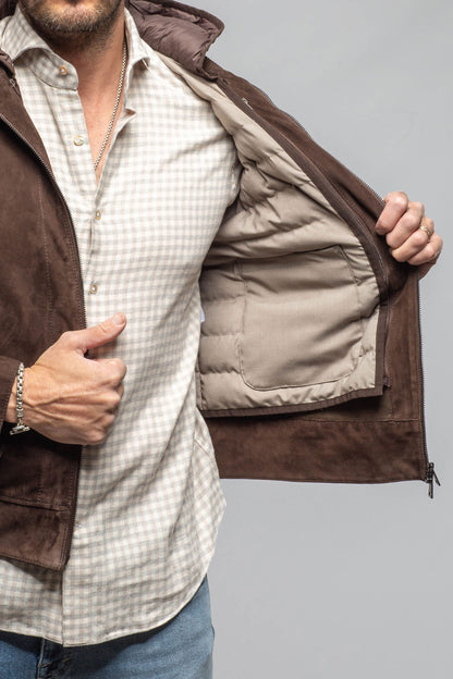 Luca Suede Bomber | Samples - Mens - Outerwear - Leather | Axel's Florence Collection