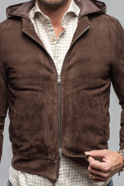Luca Suede Bomber | Samples - Mens - Outerwear - Leather | Axel's Florence Collection
