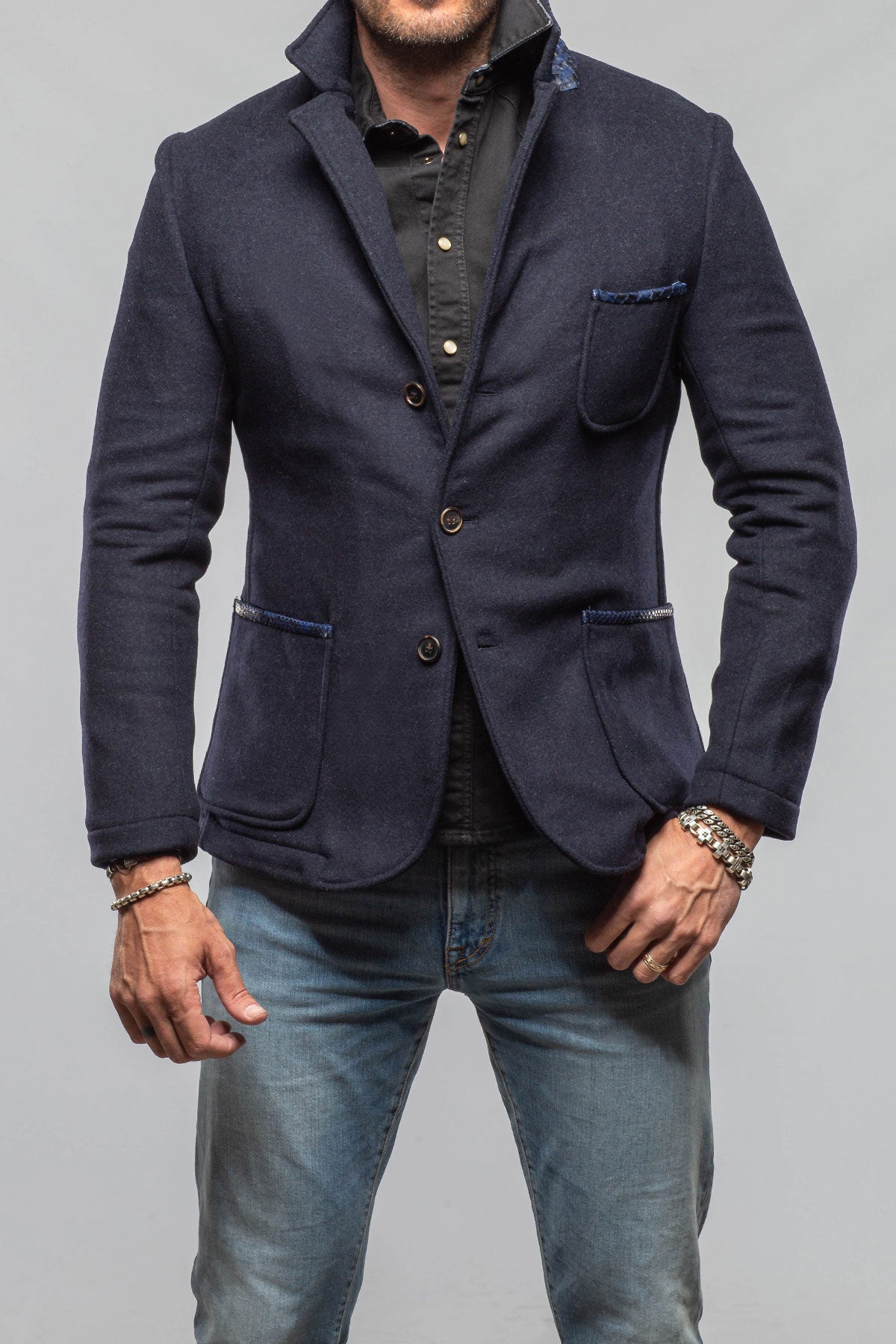 Axel's Florence Collection Contour Virgin Wool Coat Samples - Mens - Outerwear - Cloth