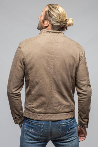 Axel's Florence Collection Dakota Leather Moto In Stone Samples - Mens - Outerwear - Leather