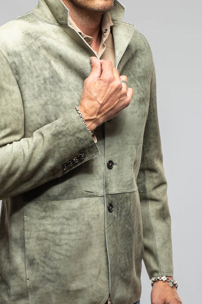 Axel's Florence Collection Denmark Cracked Nappa Jacket Samples - Mens - Outerwear - Leather