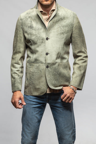 Axel's Florence Collection Denmark Cracked Nappa Jacket Samples - Mens - Outerwear - Leather