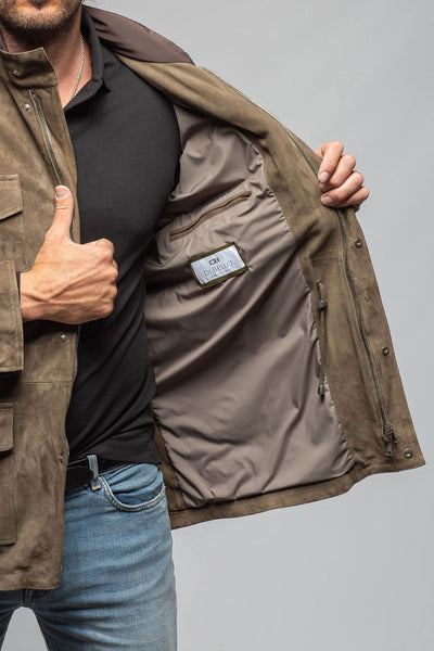 Drake Suede Safari Coat | Samples - Mens - Outerwear - Leather | Axel's Florence Collection