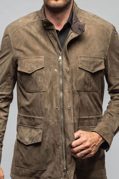 Drake Suede Safari Coat | Samples - Mens - Outerwear - Leather | Axel's Florence Collection