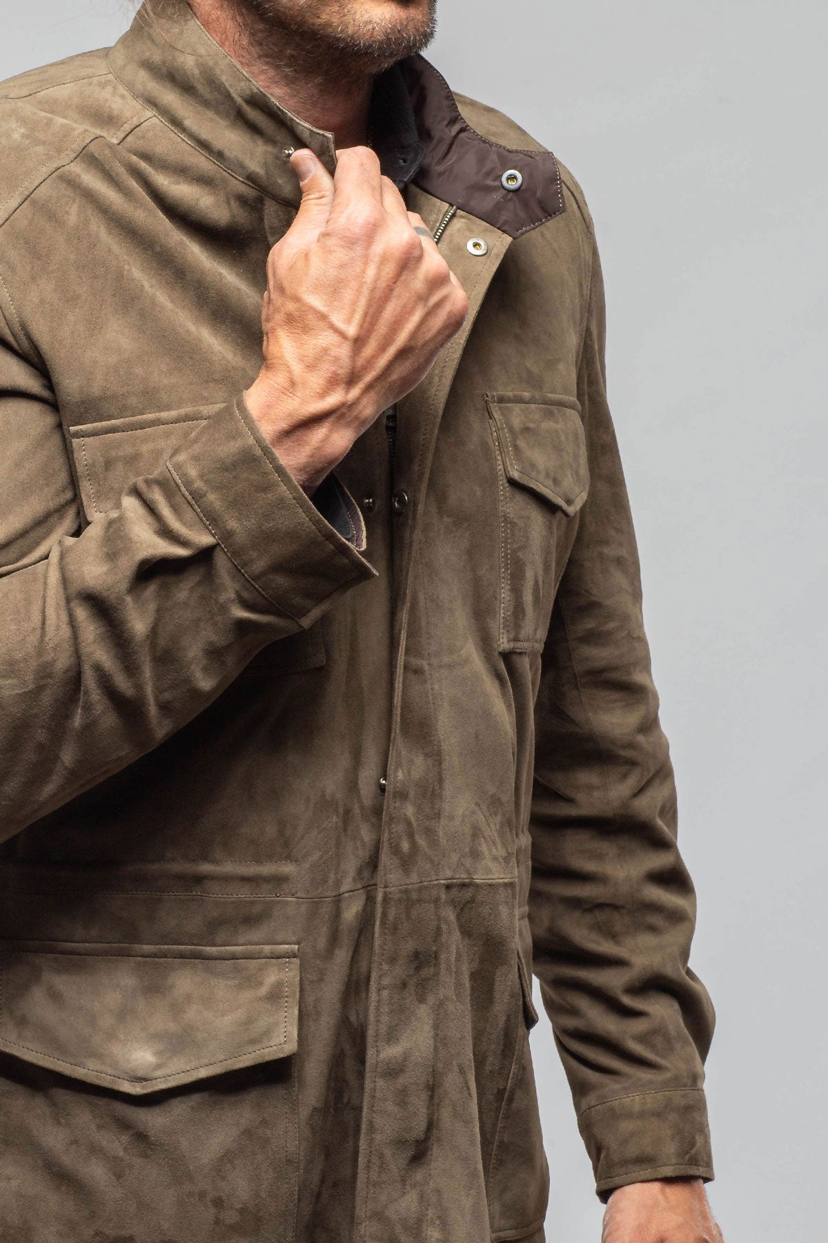 Drake Suede Safari Coat | Samples - Mens - Outerwear - Leather | Axel's Florence Collection