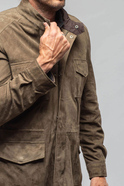 Drake Suede Safari Coat | Samples - Mens - Outerwear - Leather | Axel's Florence Collection
