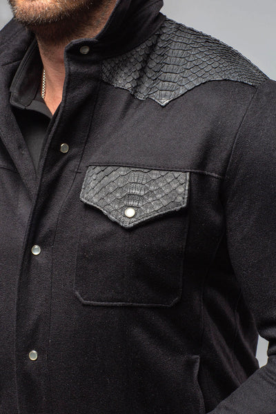 Axel's Florence Collection Duke Cashmere/Python Snap Shirt Samples - Mens - Outerwear - Cloth