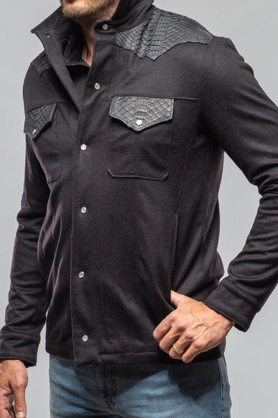 Axel's Florence Collection Duke Cashmere/Python Snap Shirt Samples - Mens - Outerwear - Cloth