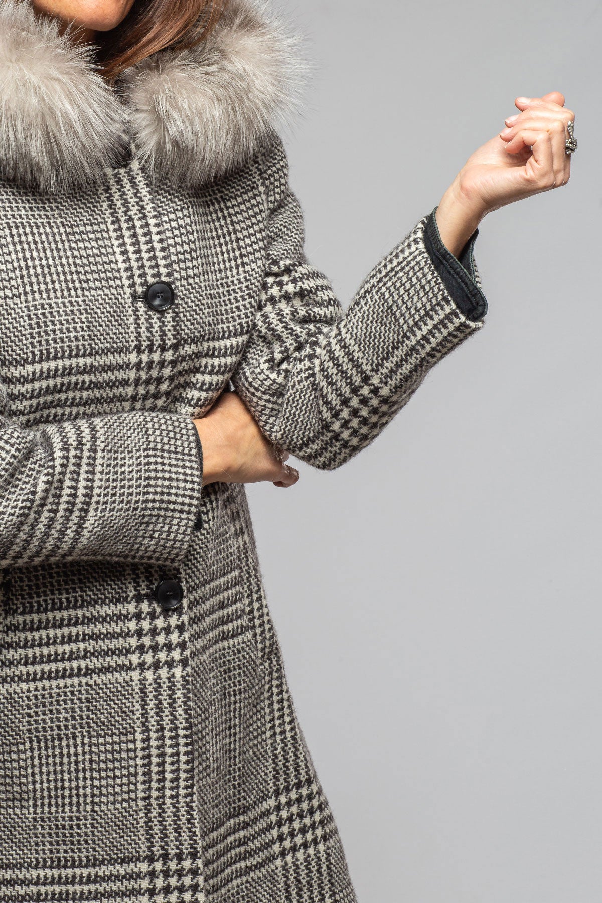 Axel's Florence Collection Emma Knit Coat w/Fur Collar Samples - Ladies - Outerwear - Cloth