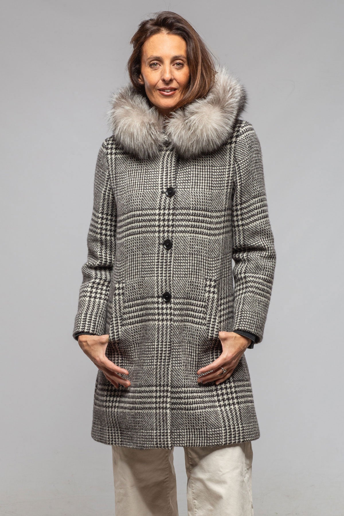 Axel's Florence Collection Emma Knit Coat w/Fur Collar Samples - Ladies - Outerwear - Cloth