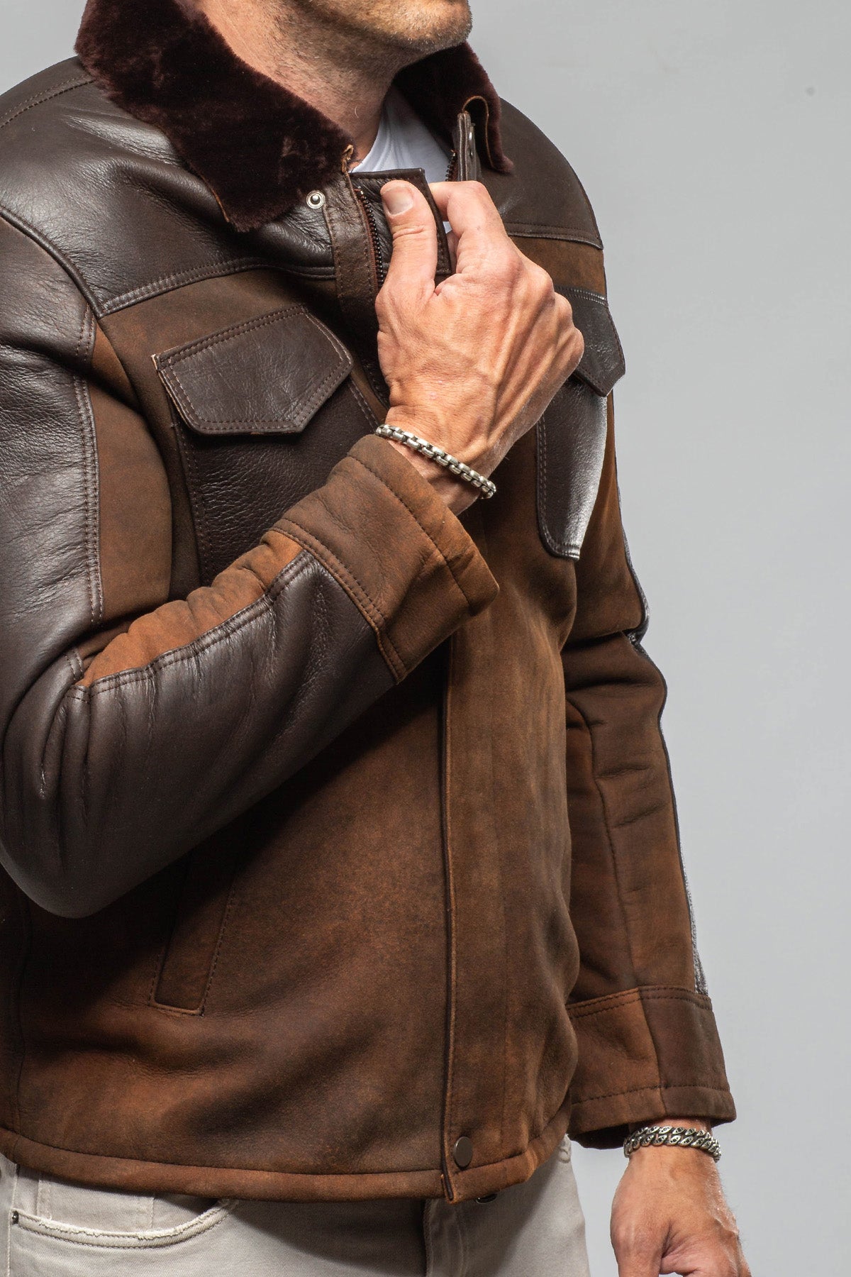 Axel's Florence Collection Enzo Shearling Jacket Samples - Mens - Outerwear - Shearling