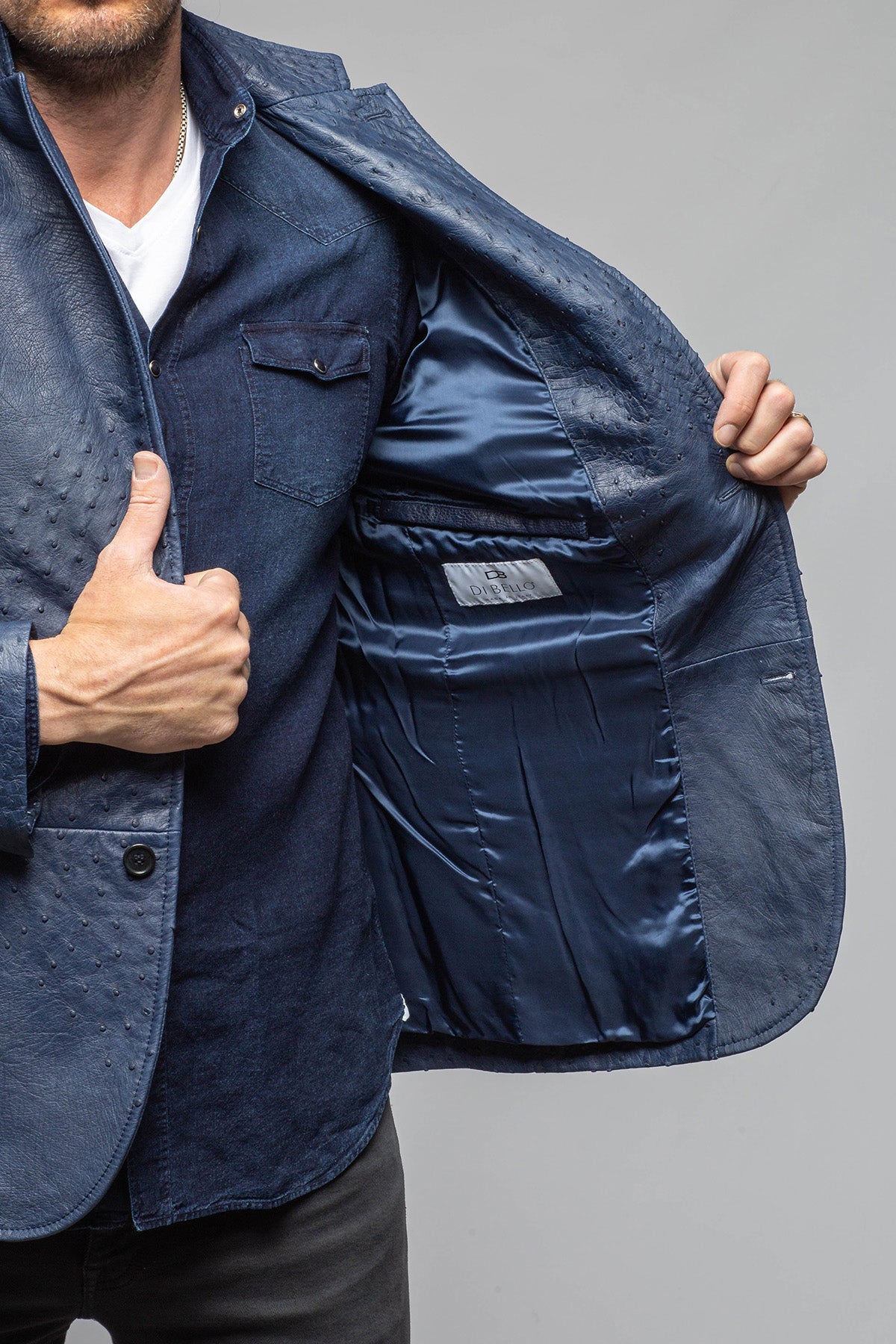 Axel's Florence Collection Florence Ostrich Blazer Samples - Mens - Outerwear - Leather