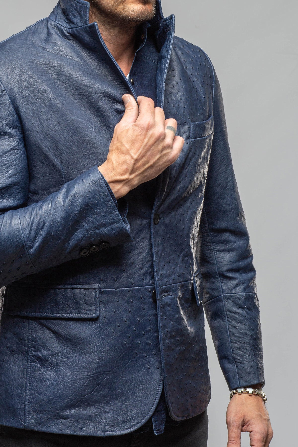 Axel's Florence Collection Florence Ostrich Blazer Samples - Mens - Outerwear - Leather