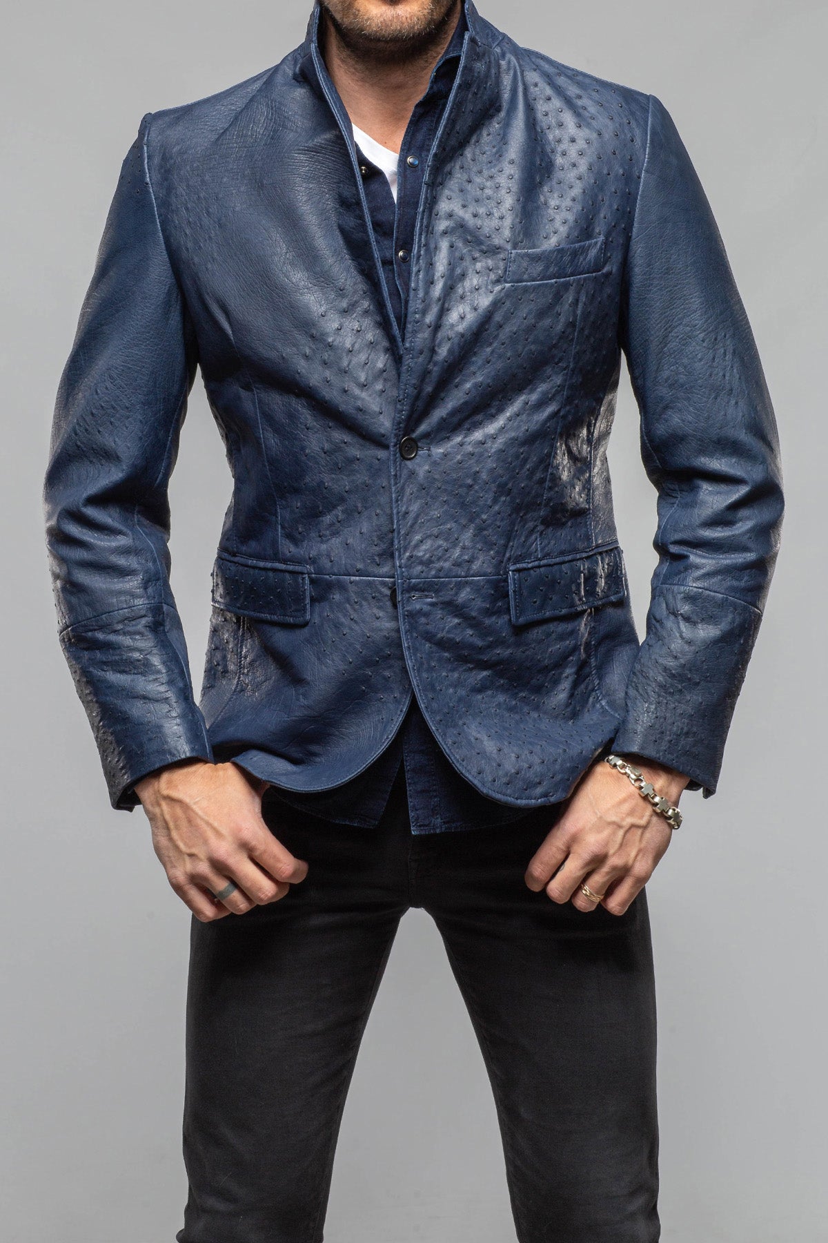 Axel's Florence Collection Florence Ostrich Blazer Samples - Mens - Outerwear - Leather