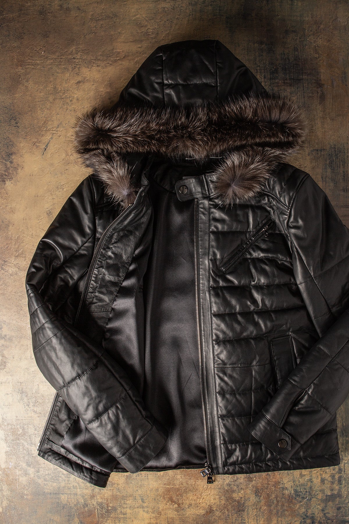 Axel's Florence Collection Griffin Nappa Leather Puffer Samples - Mens - Outerwear - Leather