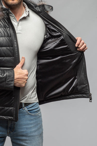 Axel's Florence Collection Griffin Nappa Leather Puffer Samples - Mens - Outerwear - Leather